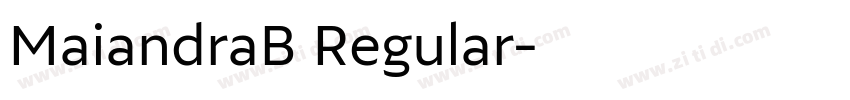 MaiandraB Regular字体转换